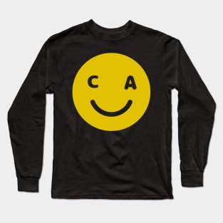 California Smiley Face Long Sleeve T-Shirt